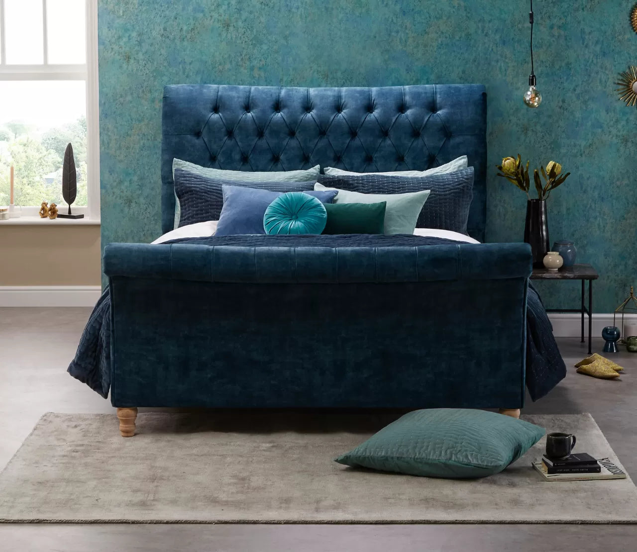 Sleigh Ottoman Bed | Including Mattress