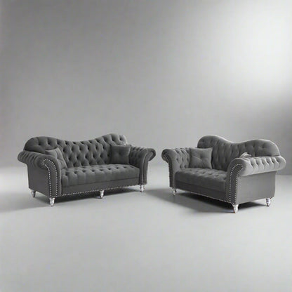 Elegance Chesterfield Sofa | Including Footstool