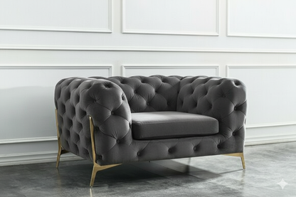 Italian Chesterfield Sofa | Including Footstool