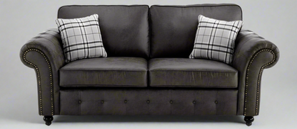 Oakland Leather Sofa | With Footstool