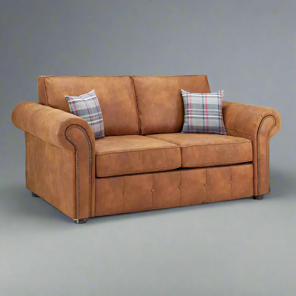 Oakland Leather Sofa | With Footstool