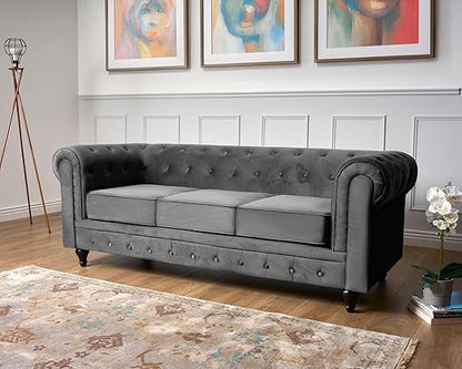 Classic Chesterfield Sofa | Including Footstool