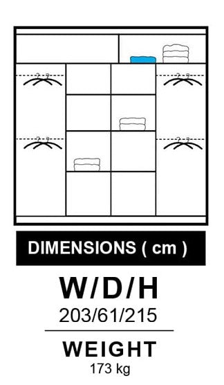 Berlin Sliding Door Wardrobe | Including Mirrors