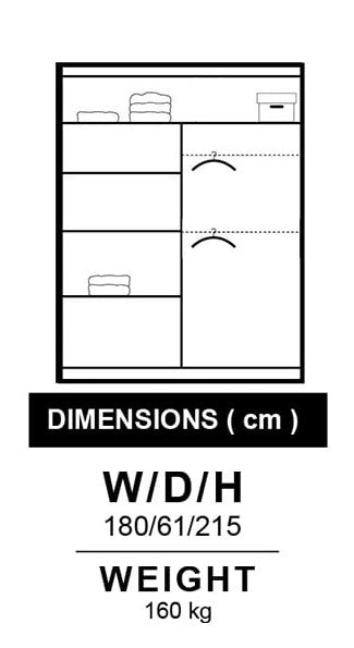 Berlin Sliding Door Wardrobe | Including Mirrors