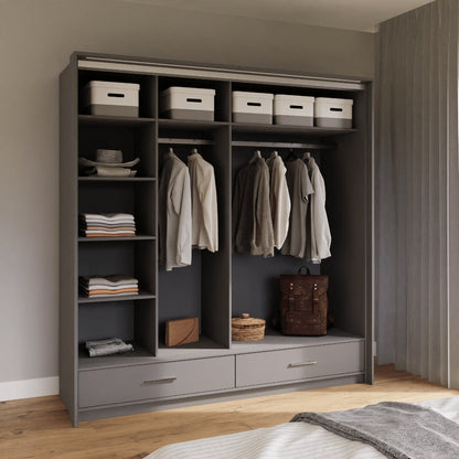 High Gloss Sliding Door Wardrobe | Including Mirrors