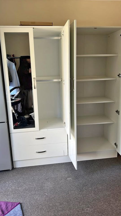 4 Door Wardrobe | Including Drawers &  Mirrors