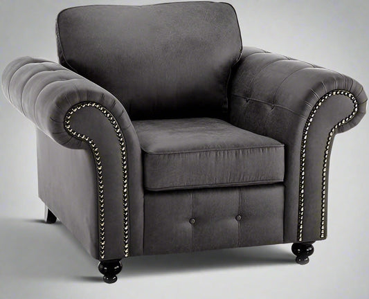 Oakland Leather Sofa | With Footstool